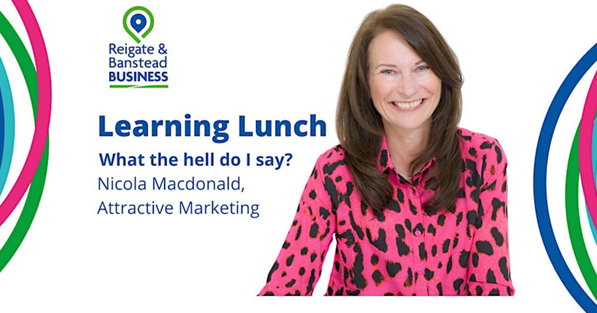 Nicola Macdonald in an advertisement for her Learning Lunch