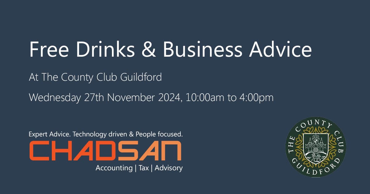Free Business Advice (and a drink!) at The County Club Guildford - Hosted by ChadSan