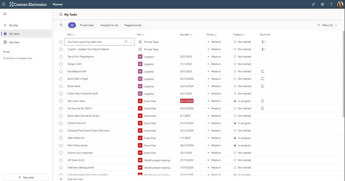 Using Microsoft 365 Tasks to organise your work life