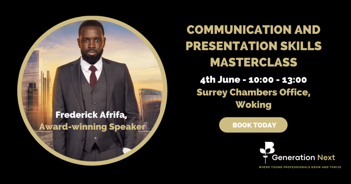 Communication and Presentation Skills Half Day Workshop with Frederick Afrifa