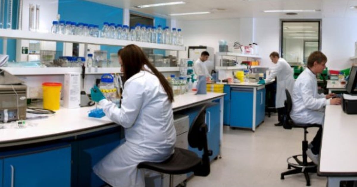 Biosecurity lab at the Animal and Plant Health Agency in Weybridge, Surrey